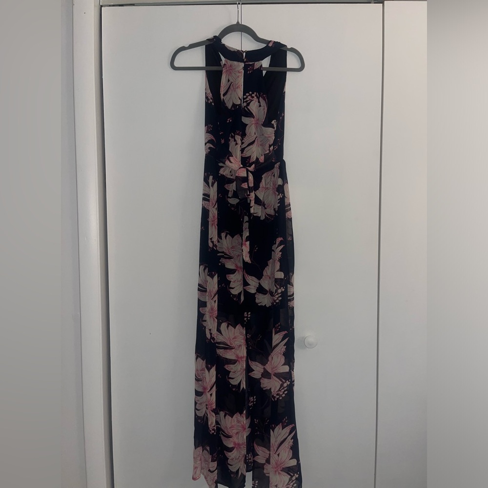 Women Senna Sky Navy Blue Floral Maxi Dress - Small - NWT - Picture 9 of 11